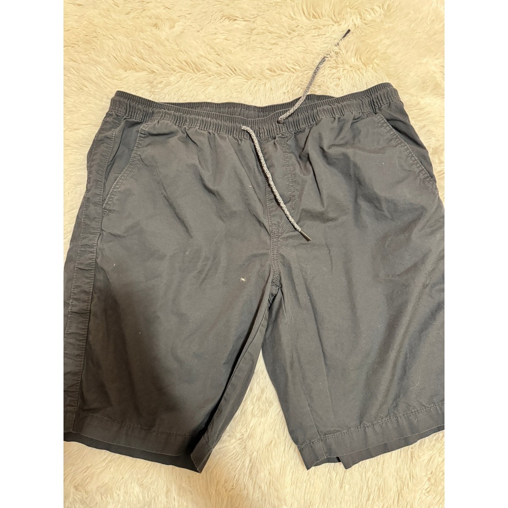 Unionbay Mens Elastic Waist Drawstring Shorts Dark Gray Charcoal Size XL